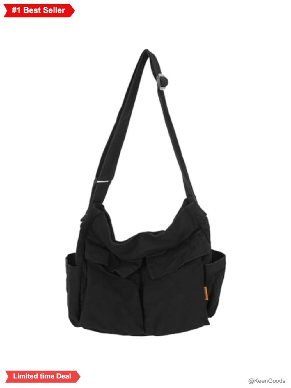 Large Canvas Messenger Bag Crossbody Hobo Tote with Multiple Pockets for Women